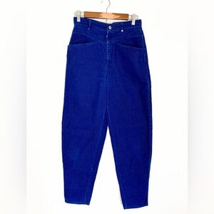 Vintage Esprit Blue Barrel Leg Corduroy Pants